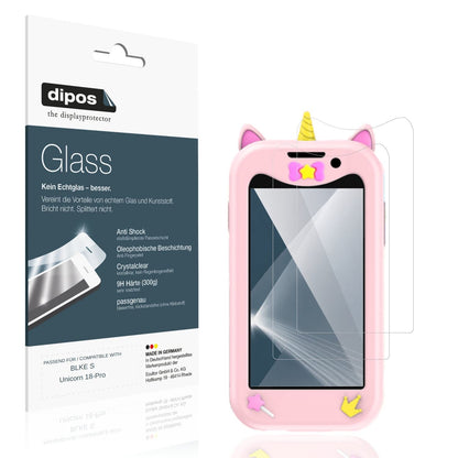 Klare Displayschutzfolie von dipos passend für BLKE S Unicorn 18-Pro, 9H kratzfest und blasenfrei montiert