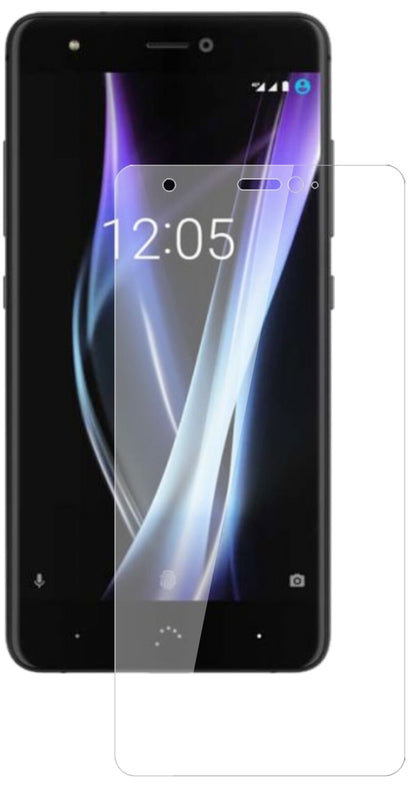 Klare Displayschutzfolie von dipos passend für BQ Aquaris X Pro, 9H kratzfest und blasenfrei montiert