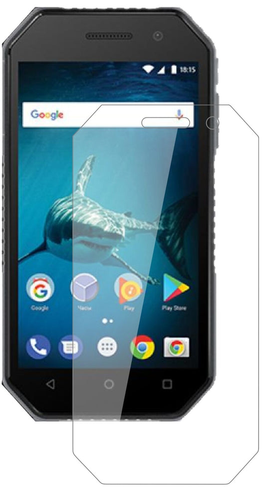 Klare Displayschutzfolie von dipos passend für BQ Mobile 4077 Shark Mini, 9H kratzfest und blasenfrei montiert