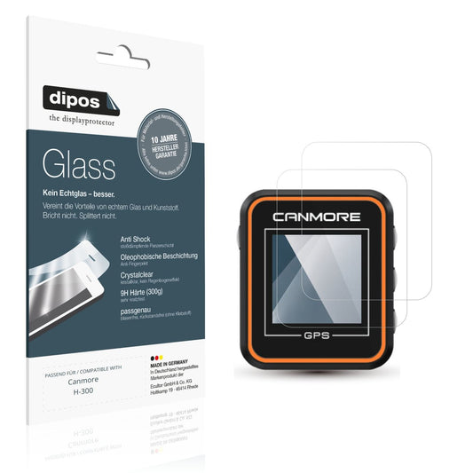 Klare Displayschutzfolie von dipos passend für Canmore H-300, 9H kratzfest und blasenfrei montiert