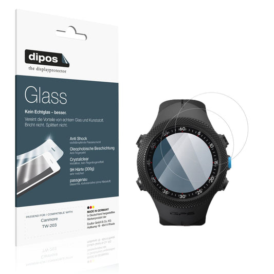 Klare Displayschutzfolie von dipos passend für Canmore TW-203, 9H kratzfest und blasenfrei montiert