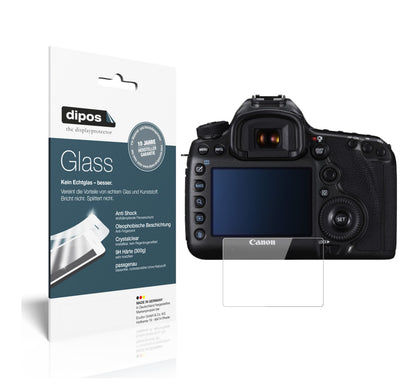 Klare Displayschutzfolie von dipos passend für Canon EOS 5DS R, 9H kratzfest und blasenfrei montiert
