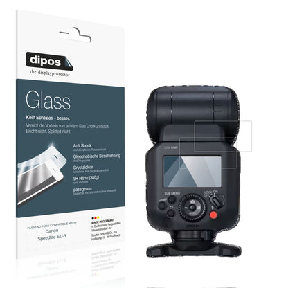 Klare Displayschutzfolie von dipos passend für Canon Speedlite EL-5, 9H kratzfest und blasenfrei montiert