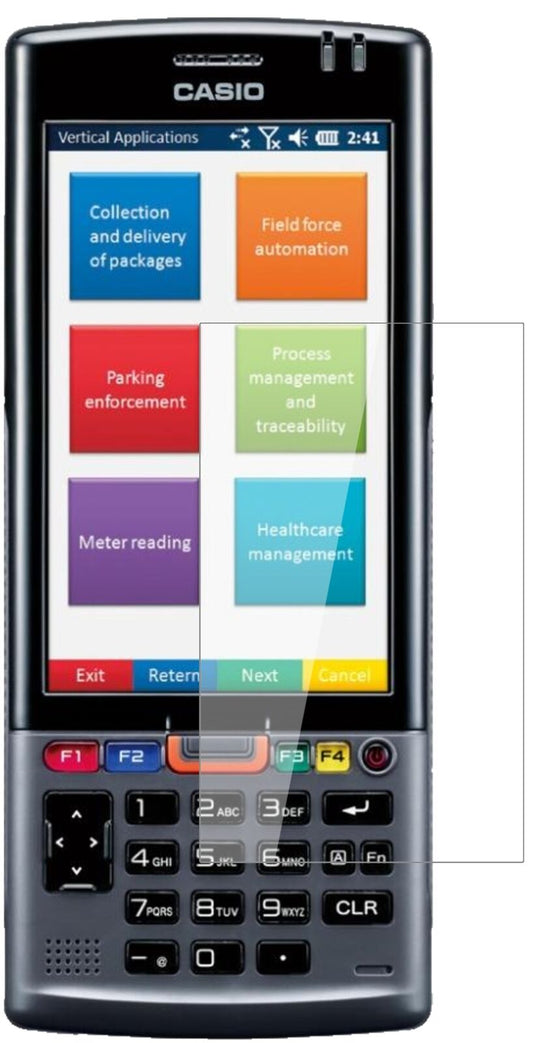 Klare Displayschutzfolie von dipos passend für Casio IT-G500-CE, 9H kratzfest und blasenfrei montiert