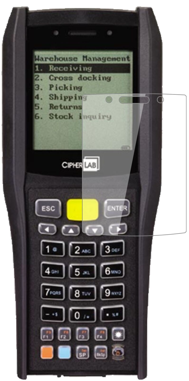 Klare Displayschutzfolie von dipos passend für Cipherlab 8400, 9H kratzfest und blasenfrei montiert