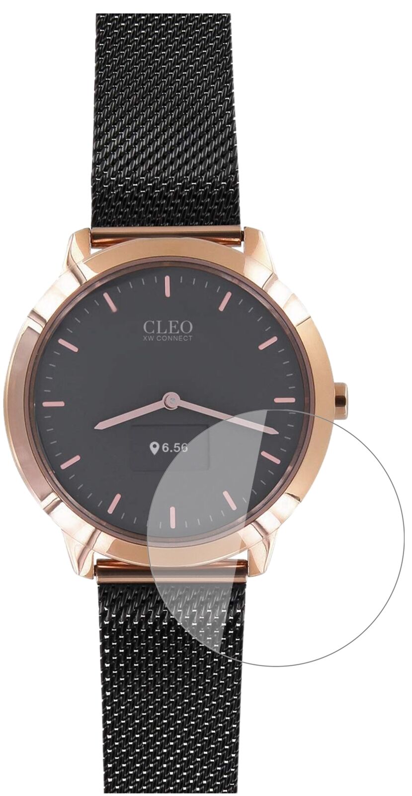 Klare Displayschutzfolie von dipos passend für Cleo XW Connect, 9H kratzfest und blasenfrei montiert