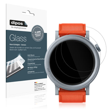 Klare Displayschutzfolie von dipos passend für CMF Nothing Watch Pro 2, 9H kratzfest und blasenfrei montiert