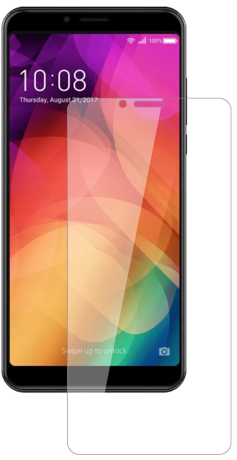 Klare Displayschutzfolie von dipos passend für Coolpad Note 8, 9H kratzfest und blasenfrei montiert