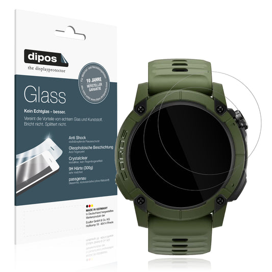 Klare Displayschutzfolie von dipos passend für Coros Nomad, 9H kratzfest und blasenfrei montiert