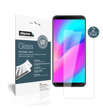 Klare Displayschutzfolie von dipos passend für Cubot J3 Pro, 9H kratzfest und blasenfrei montiert