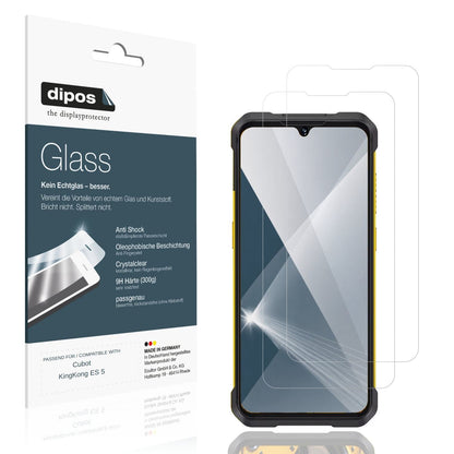 Klare Displayschutzfolie von dipos passend für Cubot KingKong ES 5, 9H kratzfest und blasenfrei montiert