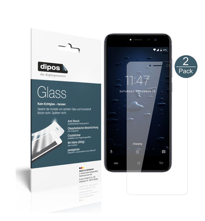 Klare Displayschutzfolie von dipos passend für Cubot Note Plus, 9H kratzfest und blasenfrei montiert