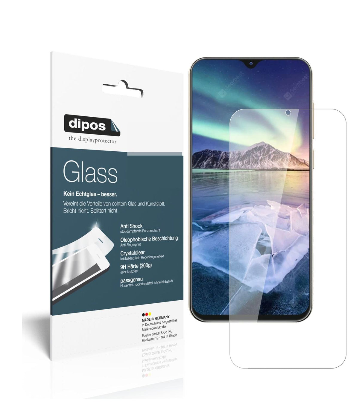 Klare Displayschutzfolie von dipos passend für Cubot X20 Pro, 9H kratzfest und blasenfrei montiert