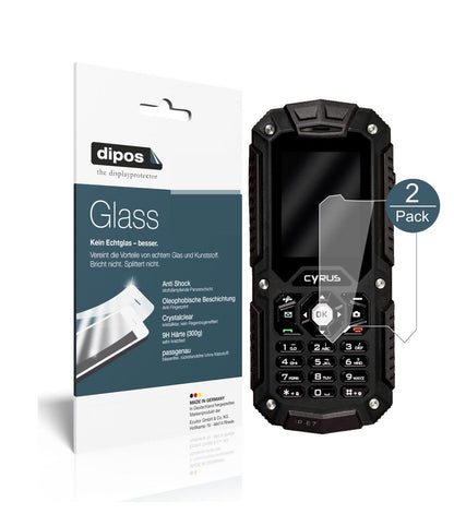 Klare Displayschutzfolie von dipos passend für Cyrus CM6, 9H kratzfest und blasenfrei montiert