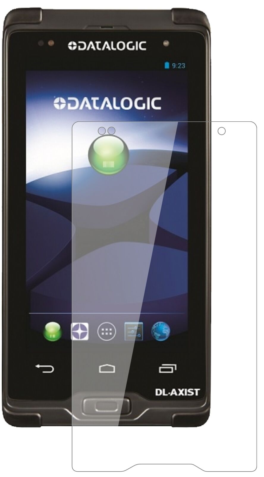Klare Displayschutzfolie von dipos passend für Datalogic Axist, 9H kratzfest und blasenfrei montiert
