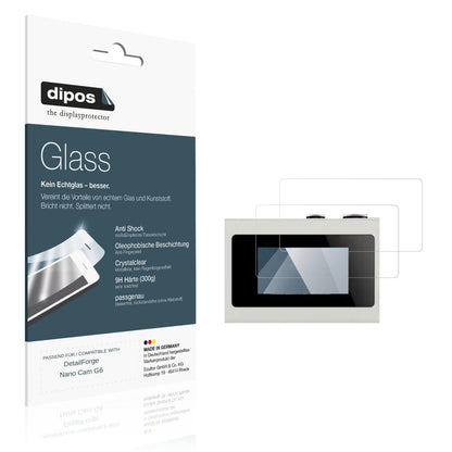 Klare Displayschutzfolie von dipos passend für DetailForge Nano Cam G6, 9H kratzfest und blasenfrei montiert