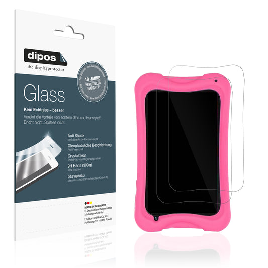 Klare Displayschutzfolie von dipos passend für DigiLand MID7025-AC Kids, 9H kratzfest und blasenfrei montiert