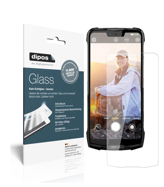 Klare Displayschutzfolie von dipos passend für Doogee S90 Pro, 9H kratzfest und blasenfrei montiert