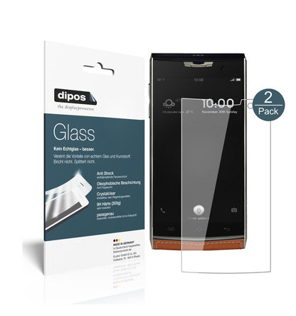 Klare Displayschutzfolie von dipos passend für Doogee T3, 9H kratzfest und blasenfrei montiert