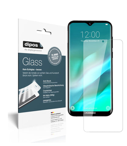 Klare Displayschutzfolie von dipos passend für Doogee X90L, 9H kratzfest und blasenfrei montiert