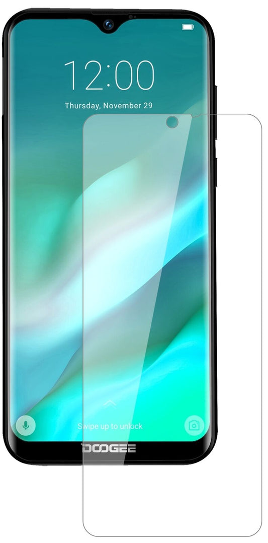 Klare Displayschutzfolie von dipos passend für Doogee X90L, 9H kratzfest und blasenfrei montiert