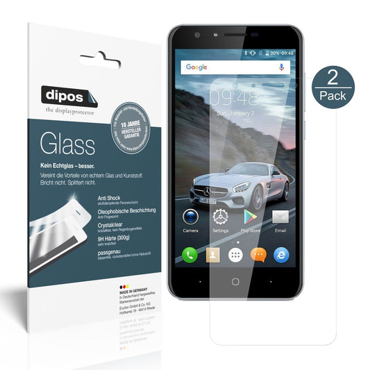 Klare Displayschutzfolie von dipos passend für Doogee Y6C, 9H kratzfest und blasenfrei montiert