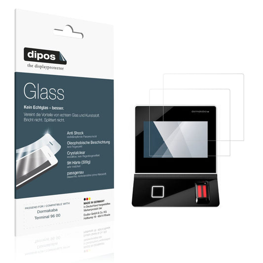 Klare Displayschutzfolie von dipos passend für Dormakaba Terminal 96 00, 9H kratzfest und blasenfrei montiert