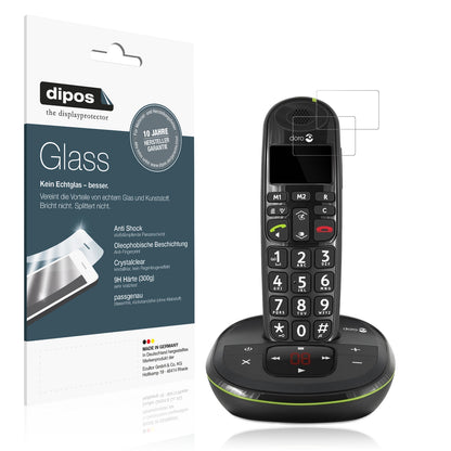Klare Displayschutzfolie von dipos passend für Doro 105wr, 9H kratzfest und blasenfrei montiert