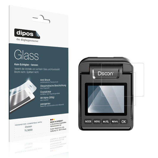 Klare Displayschutzfolie von dipos passend für Dsoon TL3000, 9H kratzfest und blasenfrei montiert