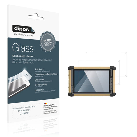 Klare Displayschutzfolie von dipos passend für DT Research DT381RP, 9H kratzfest und blasenfrei montiert