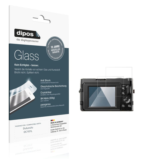 Klare Displayschutzfolie von dipos passend für Duluvulu DC101L, 9H kratzfest und blasenfrei montiert