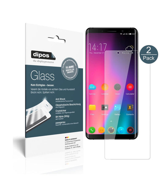 Klare Displayschutzfolie von dipos passend für Elephone U Pro, 9H kratzfest und blasenfrei montiert