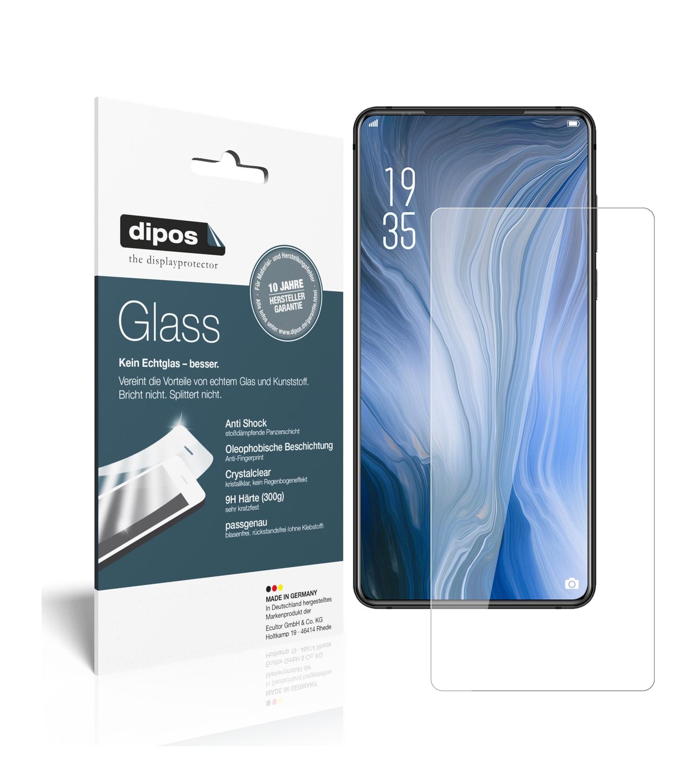 Klare Displayschutzfolie von dipos passend für Elephone U2, 9H kratzfest und blasenfrei montiert