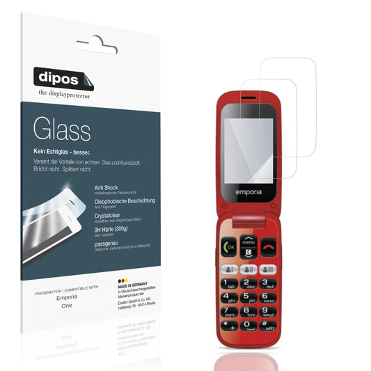 Klare Displayschutzfolie von dipos passend für Emporia One, 9H kratzfest und blasenfrei montiert