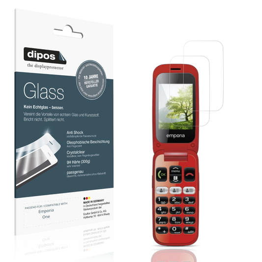Klare Displayschutzfolie von dipos passend für Emporia One, 9H kratzfest und blasenfrei montiert