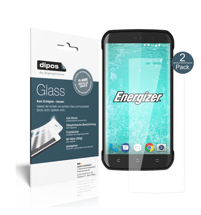 Klare Displayschutzfolie von dipos passend für Energizer Hard Case H550S, 9H kratzfest und blasenfrei montiert
