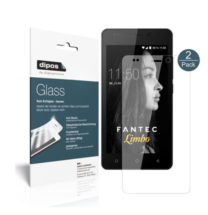 Klare Displayschutzfolie von dipos passend für Fantec Limbo, 9H kratzfest und blasenfrei montiert
