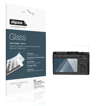 Klare Displayschutzfolie von dipos passend für fceoul Y6, 9H kratzfest und blasenfrei montiert