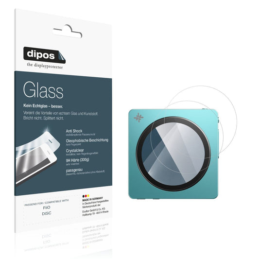 Klare Displayschutzfolie von dipos passend für FiiO DISC, 9H kratzfest und blasenfrei montiert