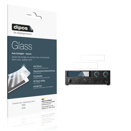 Klare Displayschutzfolie von dipos passend für FiiO K15, 9H kratzfest und blasenfrei montiert