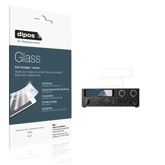 Klare Displayschutzfolie von dipos passend für FiiO K17, 9H kratzfest und blasenfrei montiert