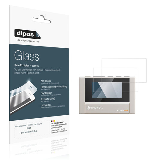 Klare Displayschutzfolie von dipos passend für FiiO SnowSky Echo, 9H kratzfest und blasenfrei montiert