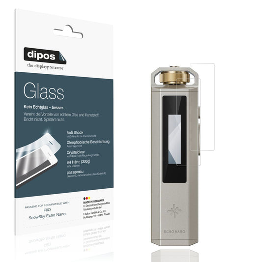 Klare Displayschutzfolie von dipos passend für FiiO SnowSky Echo Nano, 9H kratzfest und blasenfrei montiert