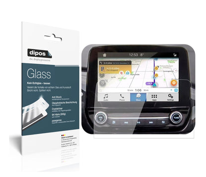 Klare Displayschutzfolie von dipos passend für Ford EcoSport Display (ab 2017), 9H kratzfest und blasenfrei montiert