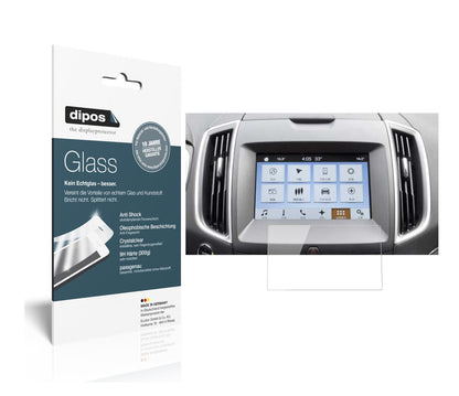 Klare Displayschutzfolie von dipos passend für Ford Ranger Wildtrak Navigation Sync3, 9H kratzfest und blasenfrei montiert