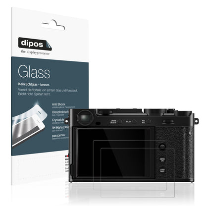 Klare Displayschutzfolie von dipos passend für Fujifilm X-E5, 9H kratzfest und blasenfrei montiert