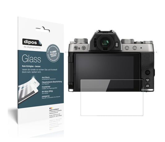 Klare Displayschutzfolie von dipos passend für Fujifilm X-T200, 9H kratzfest und blasenfrei montiert
