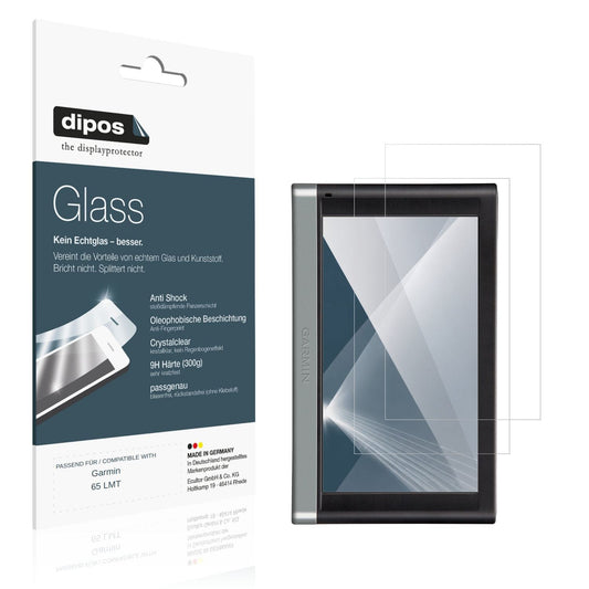Klare Displayschutzfolie von dipos passend für Garmin 65 LMT, 9H kratzfest und blasenfrei montiert