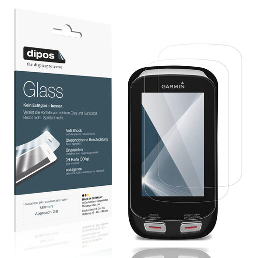 Klare Displayschutzfolie von dipos passend für Garmin Approach G8, 9H kratzfest und blasenfrei montiert
