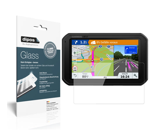 Klare Displayschutzfolie von dipos passend für Garmin Dezlcam 785 LMT-D EU, 9H kratzfest und blasenfrei montiert